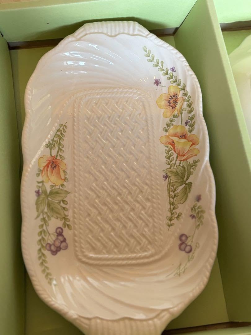 Amazon.co.jp: オールドノリタケ 黄色花柄 5客 5枚セット 5人用